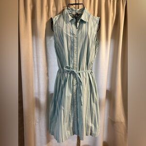 Vintage Old Navy Women’s Size L Striped Sleeveless Shirt Dress